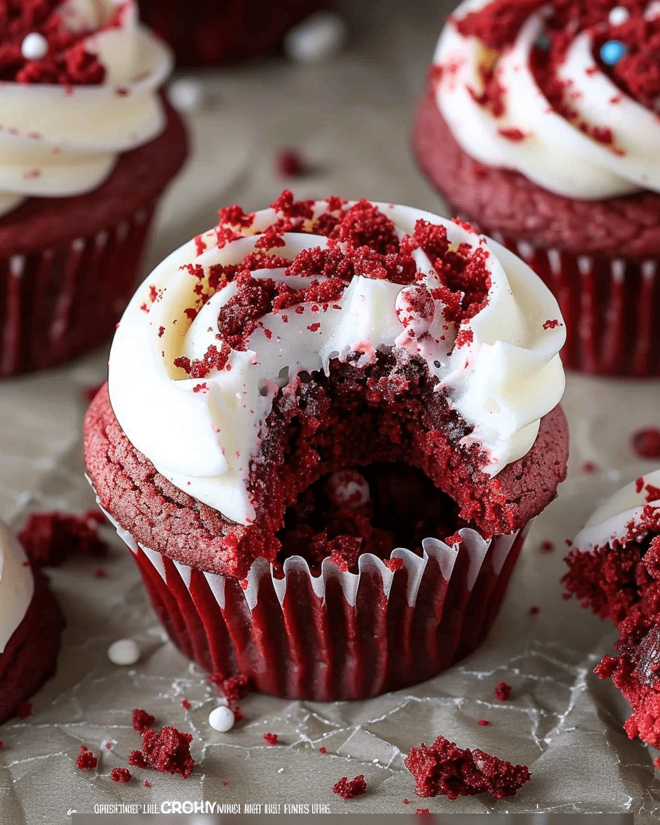 Crumbl Red Velvet Cupcake Cookies