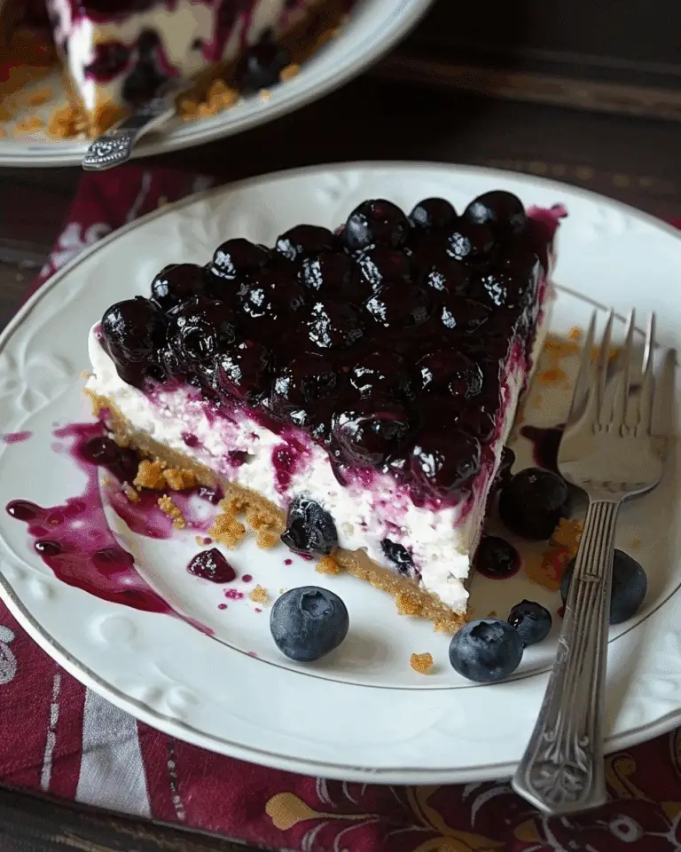 Fresh Blueberry Cheesecake with Homemade Crust