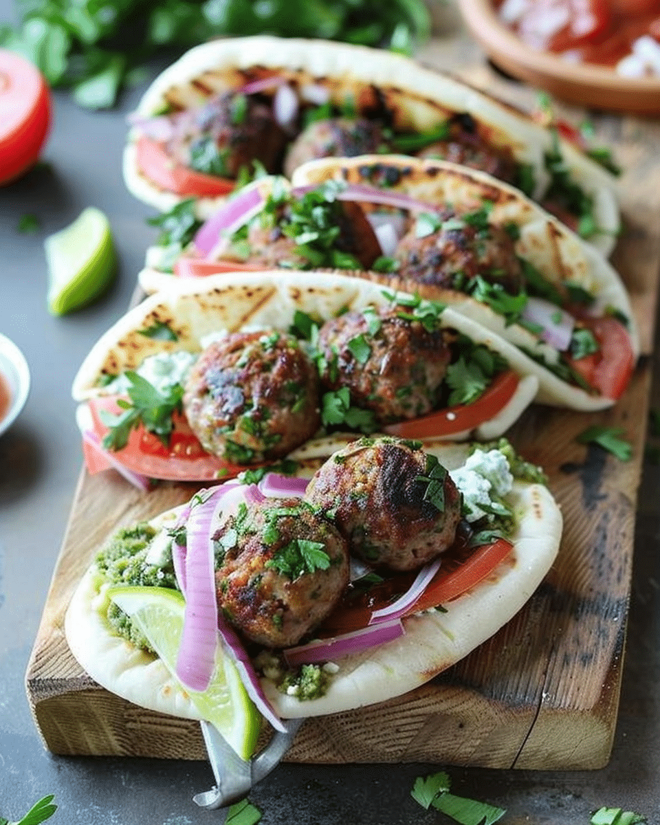 Lamb Meatball Gyros