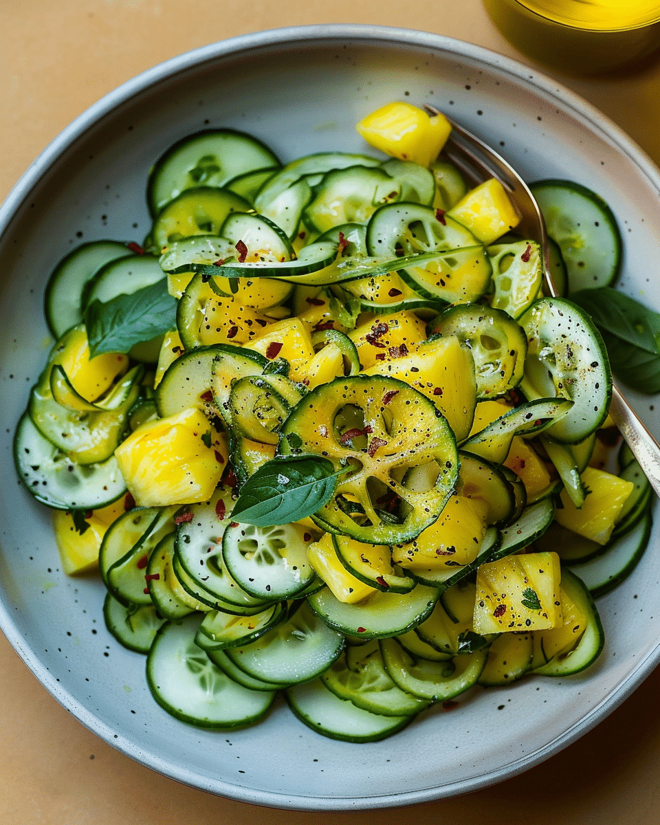 Pineapple Cucumber Lime Salad