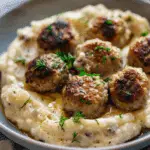 Healthy Swedish Meatballs with Cauliflower Mash