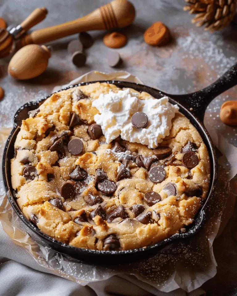 Cottage Cheese Chocolate Chip Cookie Skillet