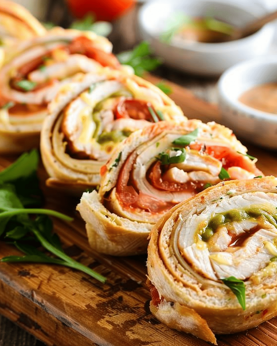 Turkey & Tomato Pinwheel Sandwiches