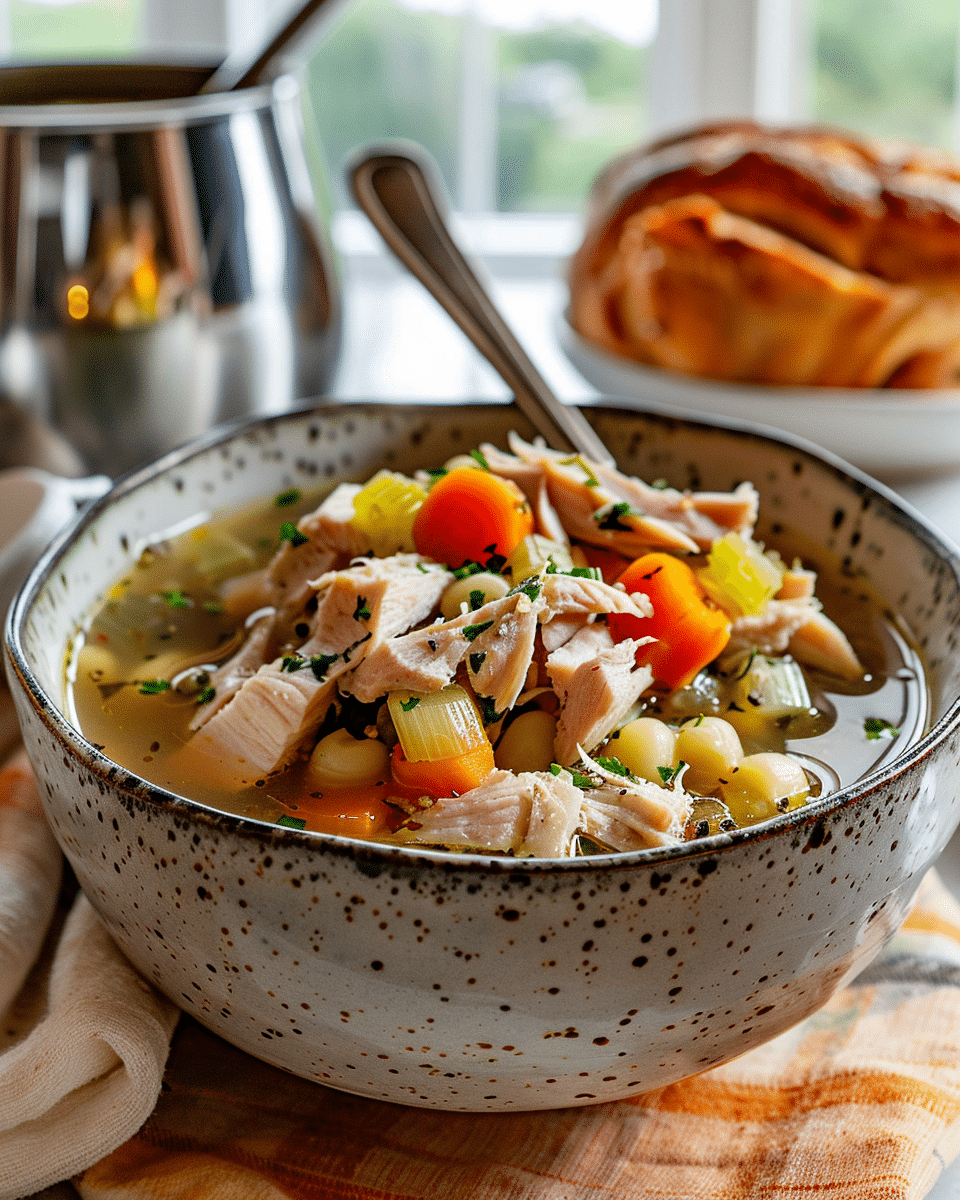 Easy Turkey Soup (Leftover Turkey!)