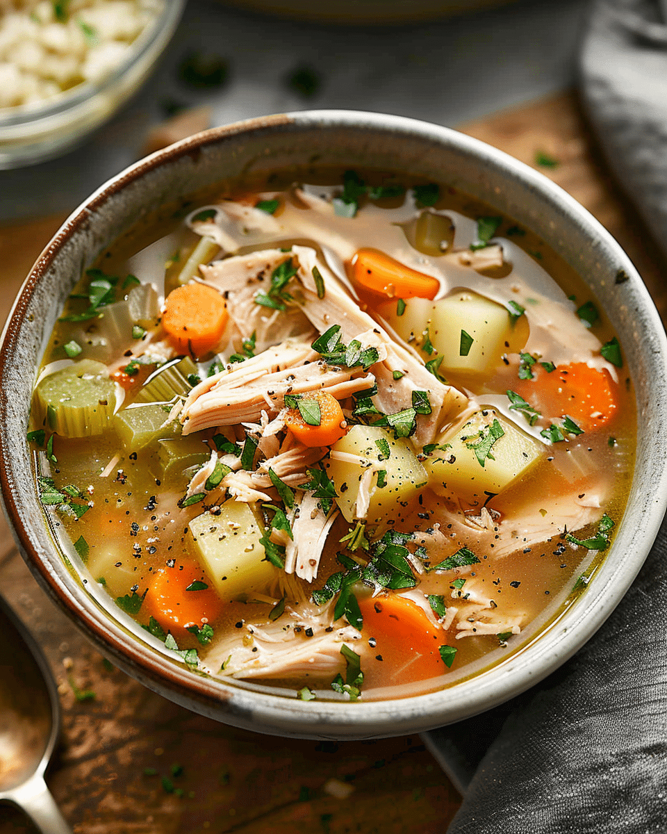 Easy Turkey Soup (Leftover Turkey!)