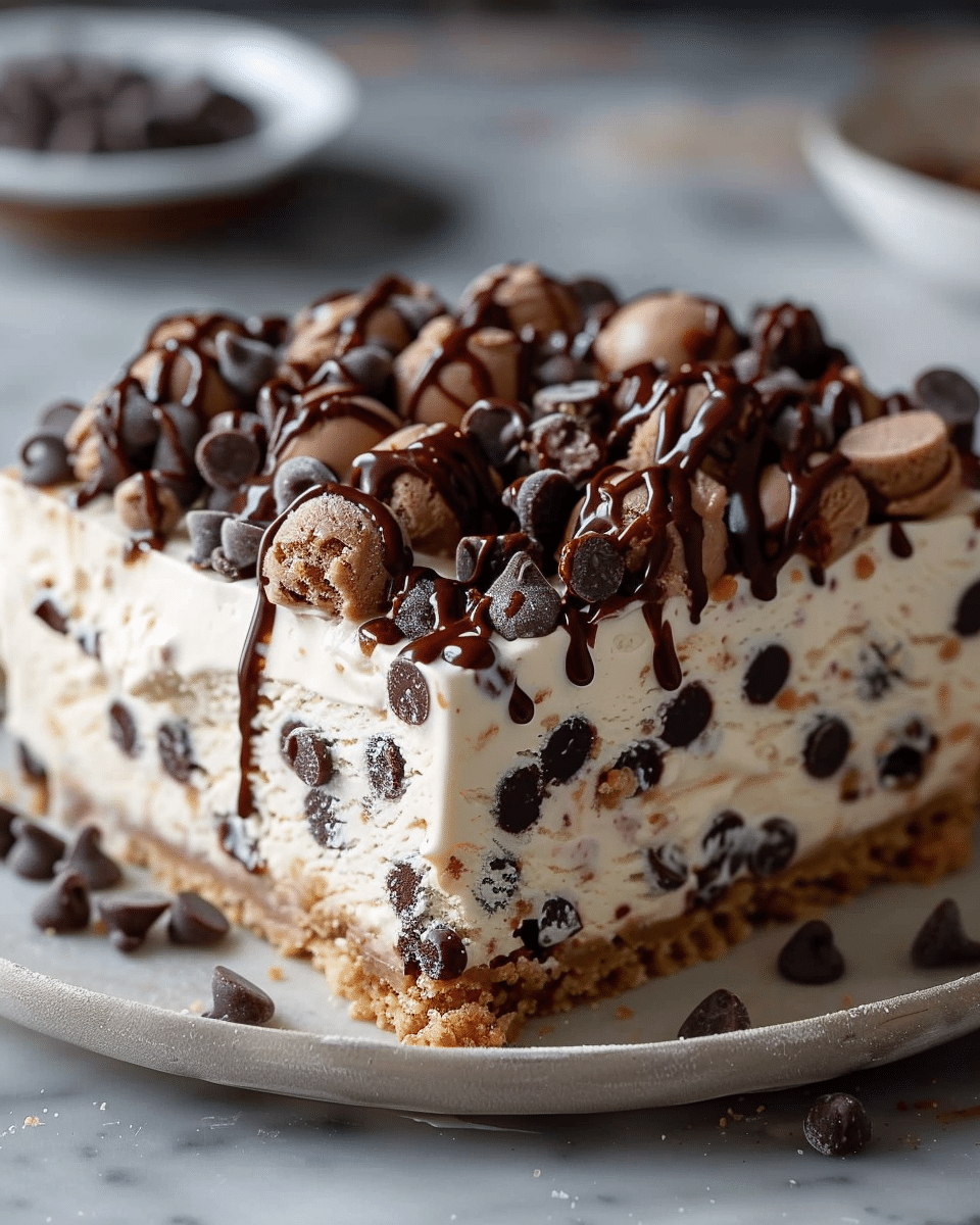 Chocolate Chip Cookie Dough Ice Cream Cake