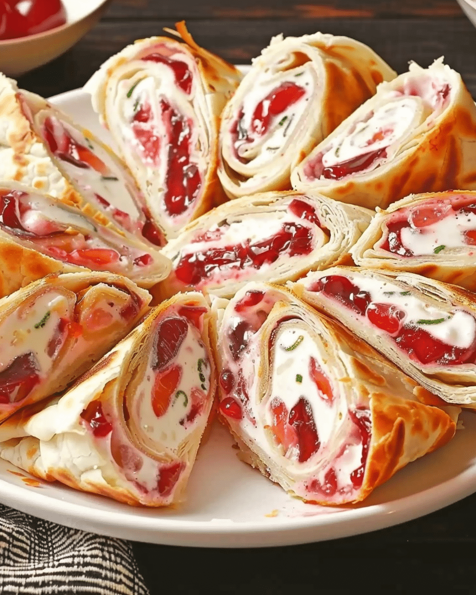 Cherry Pie Filling Breakfast Wraps