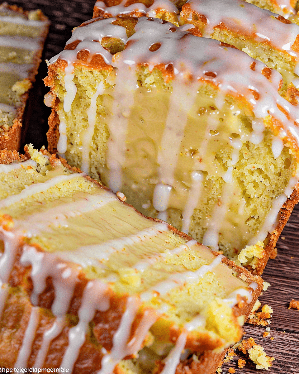 Eggnog Quick Bread with Rum Infused Glaze
