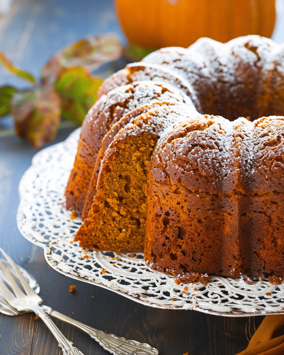 Pumpkin Gingerbread Bundt Cake
