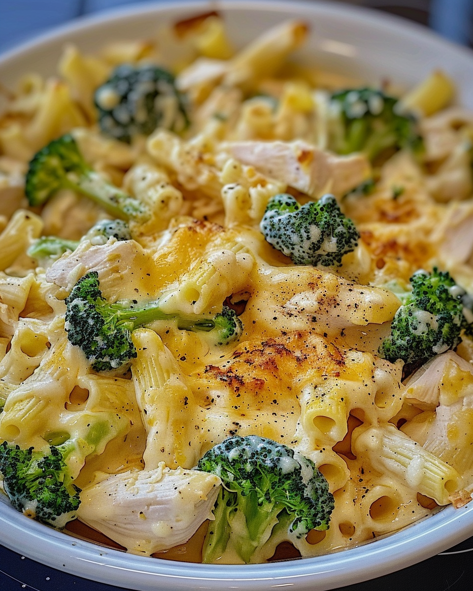 Creamy Chicken Broccoli Alfredo Bake
