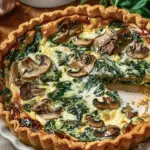 Mouthwatering Spinach and Mushroom Quiche