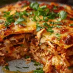 Red Chile Chicken Layered Tortilla Feast