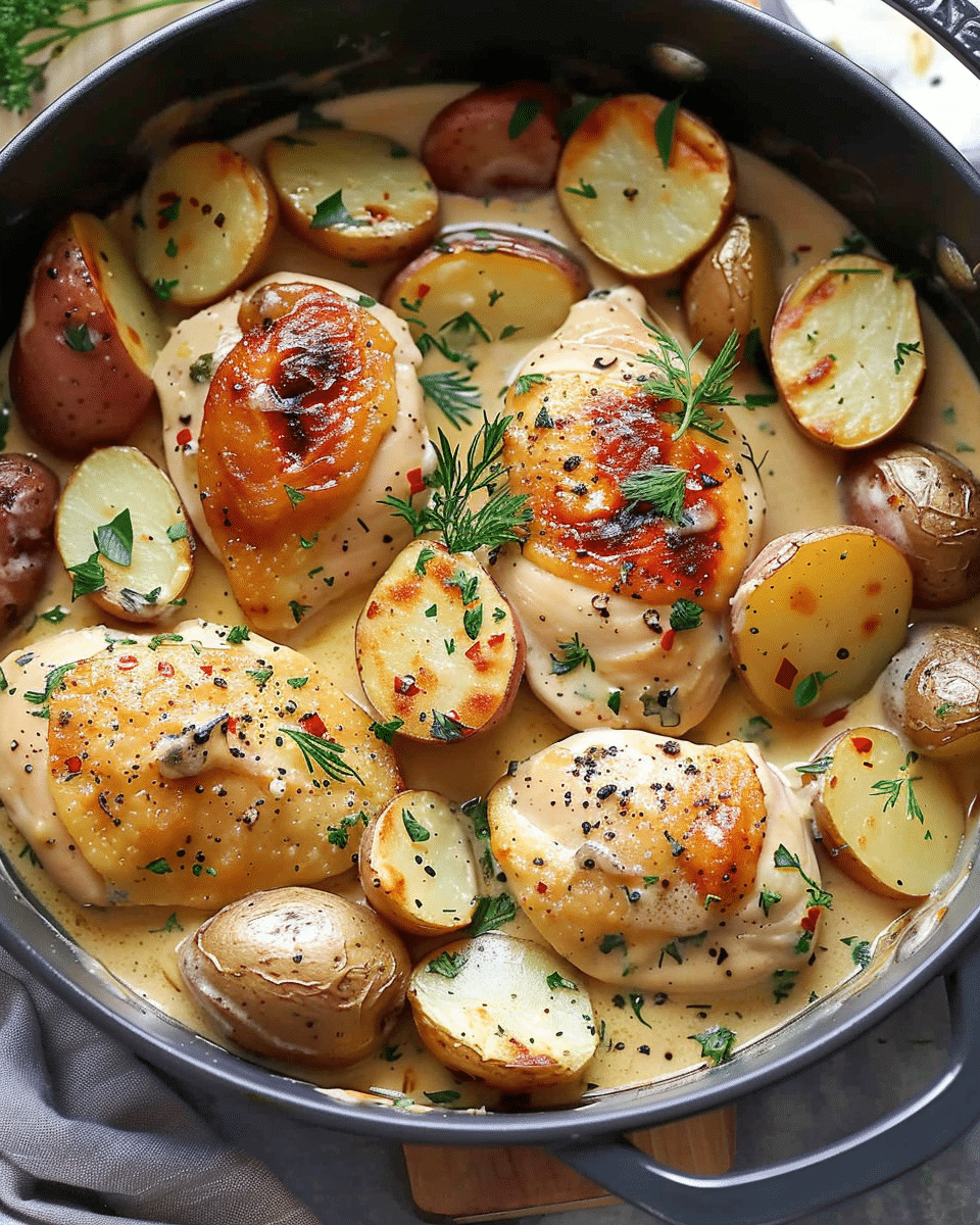 One Pot Dijon Chicken and Potatoes