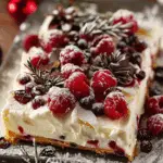 Easy Christmas Cheesecake Slab – No Bake!