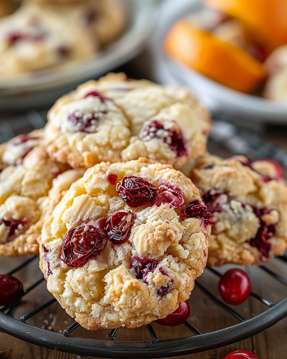 Cranberry Orange Soft Pillow Cookies