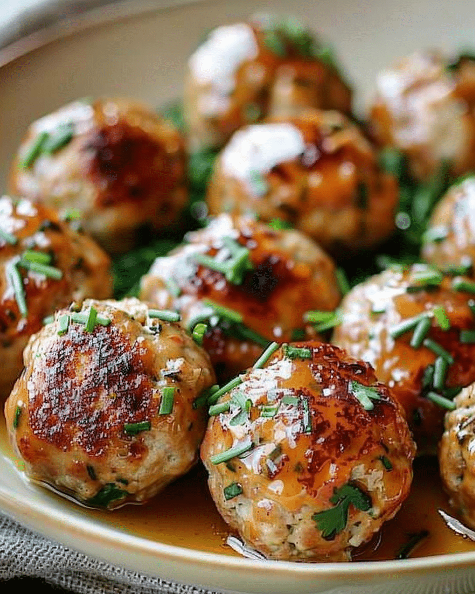 Honey Mustard Turkey Meatballs with Yogurt Dip