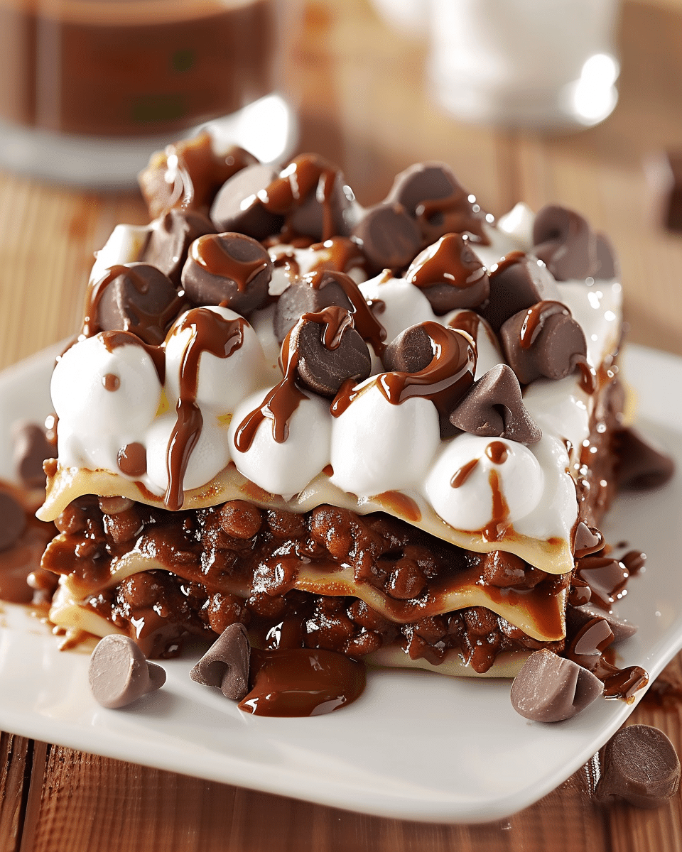 Hot Chocolate Lasagna Dessert