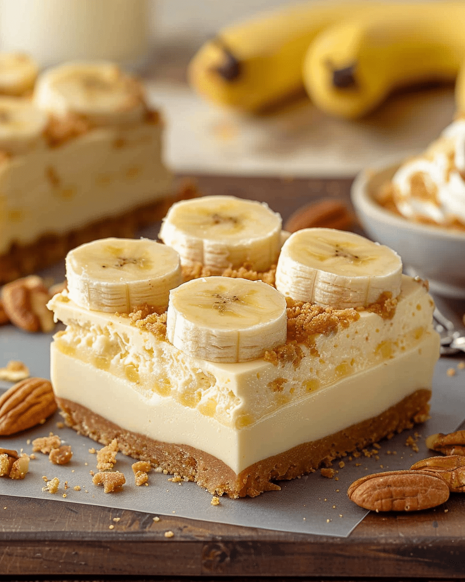 Banana Pudding Cheesecake Squares