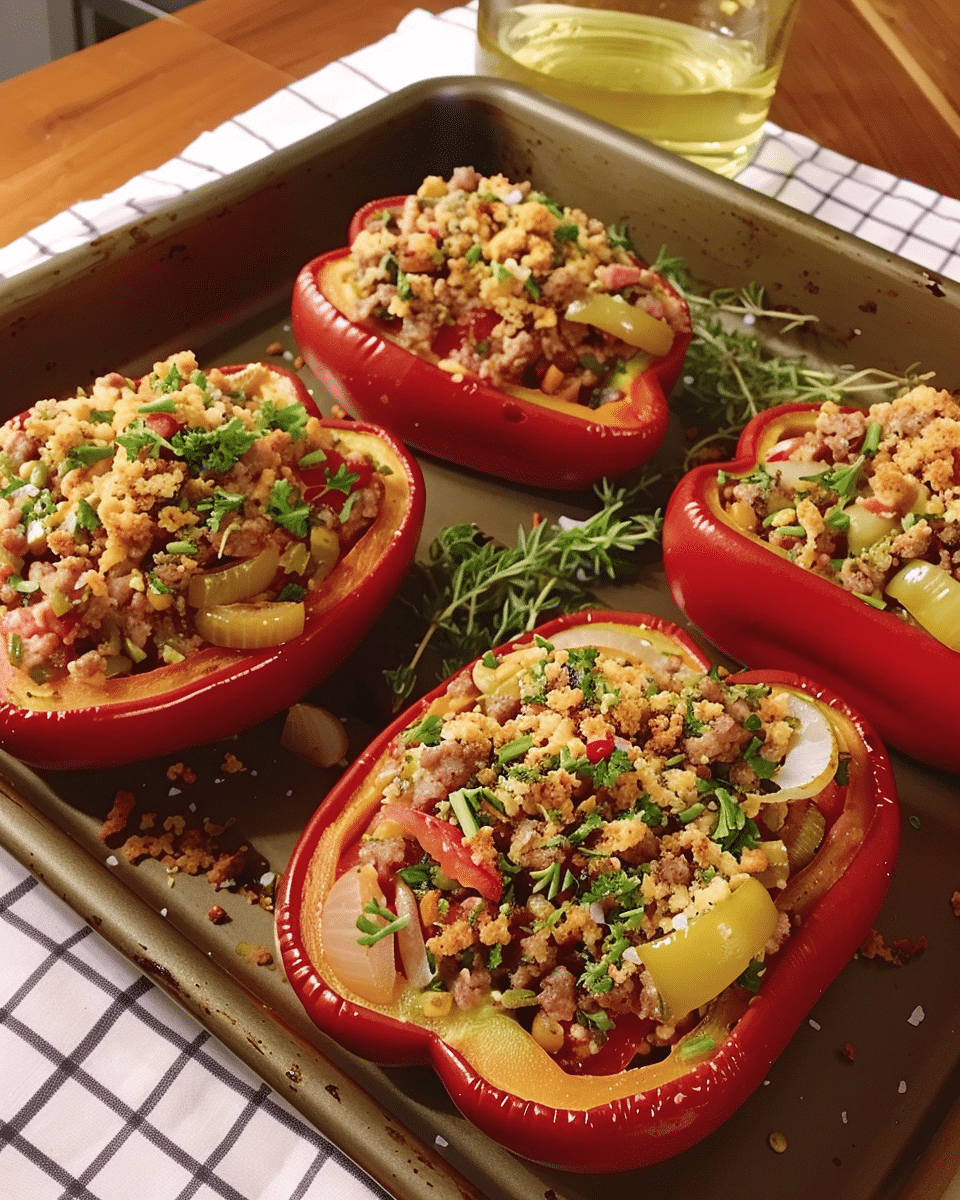 Cajun Surf & Turf Stuffed Peppers