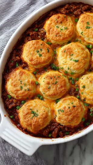 Sloppy Joe Biscuit Casserole