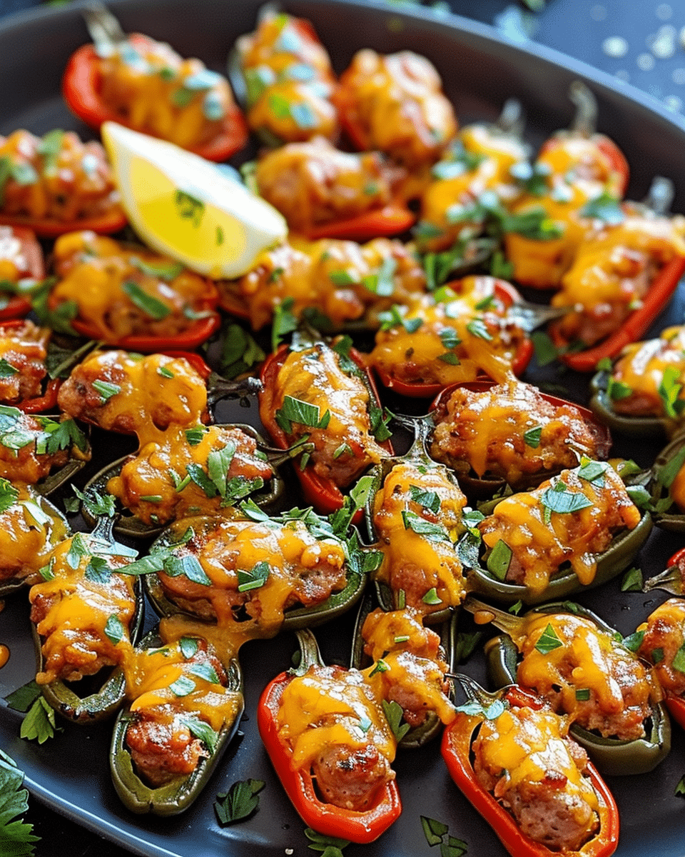 30-Minute Sausage Stuffed Mini Peppers