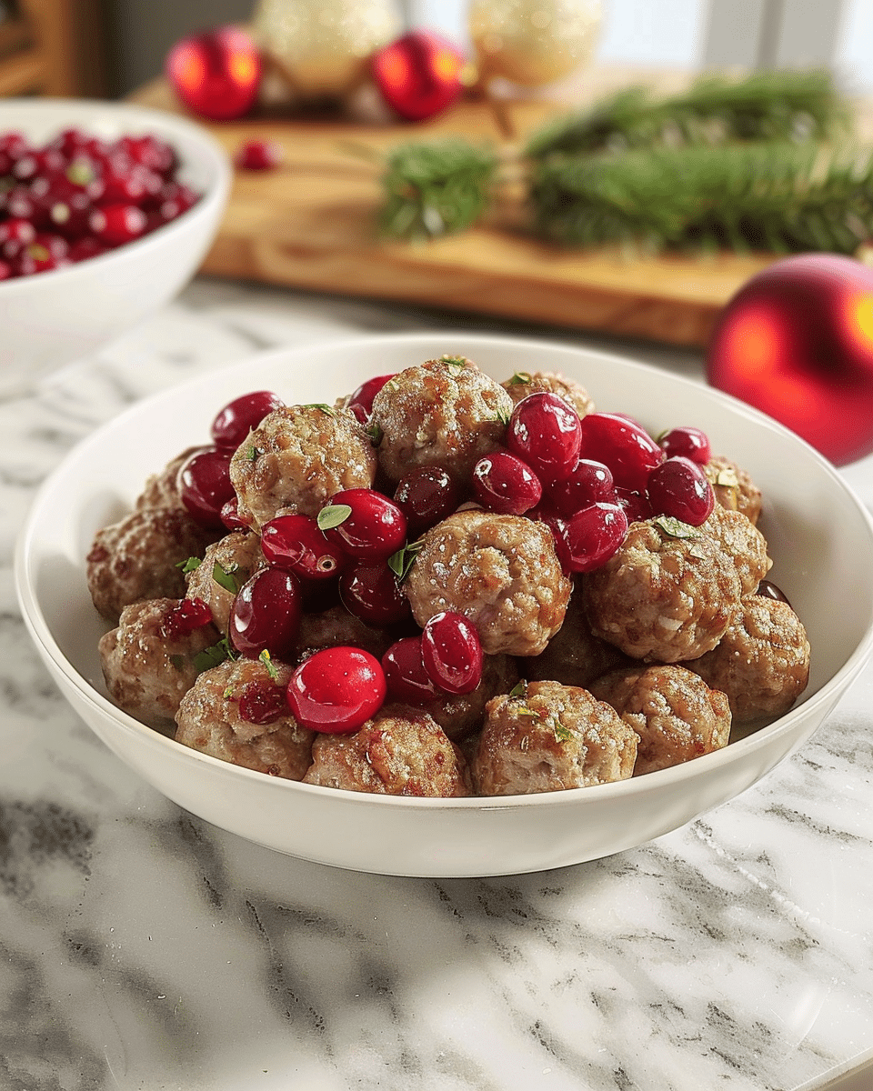 Sweet & Tangy Cranberry Meatballs