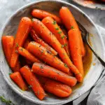 Honey Butter Thyme Crockpot Glazed Carrots
