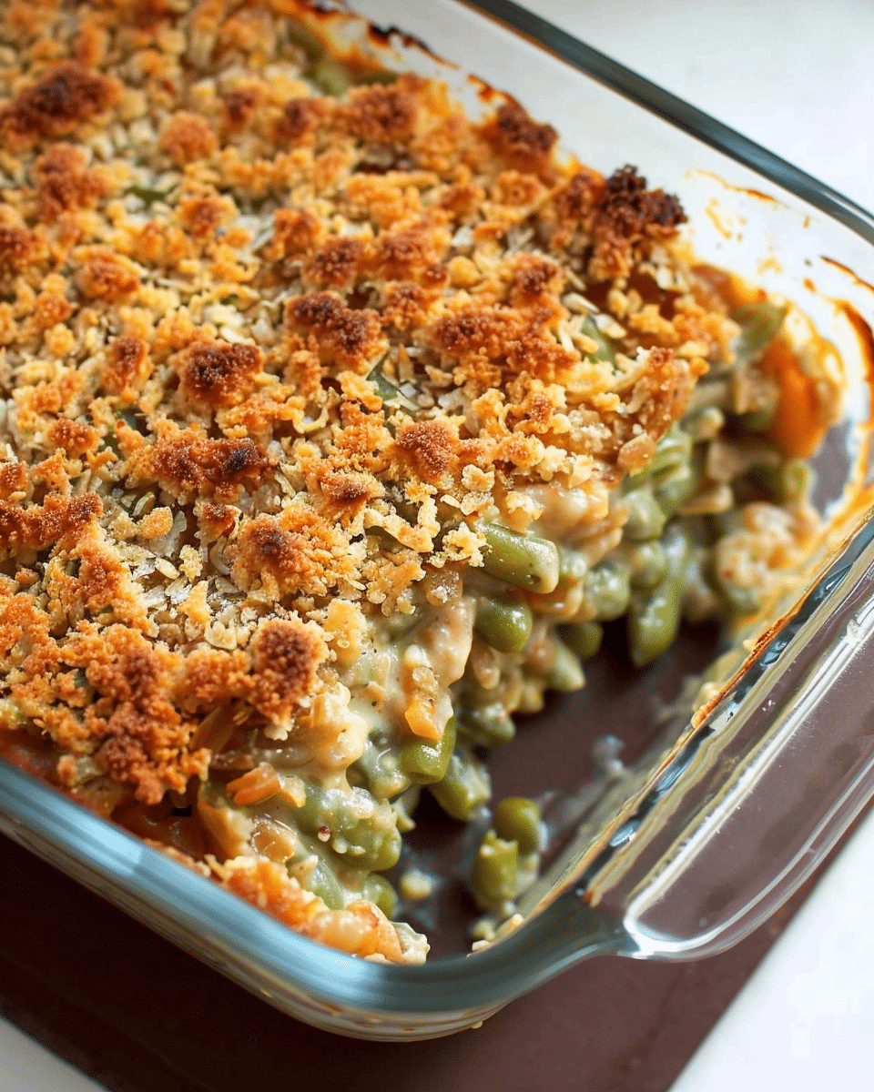 Irresistible Campbell’s Green Bean Casserole