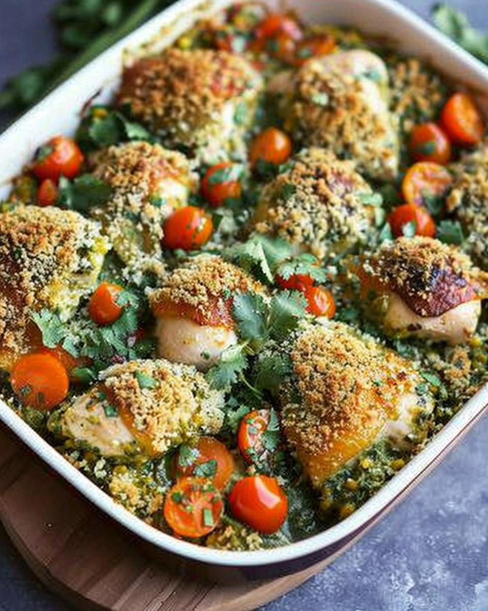 Healthy Salsa Verde Chicken Casserole Recipe | Low-Carb Mexican Dinner