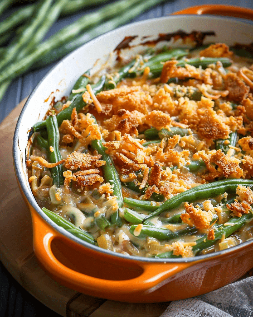 Irresistible Campbell’s Green Bean Casserole