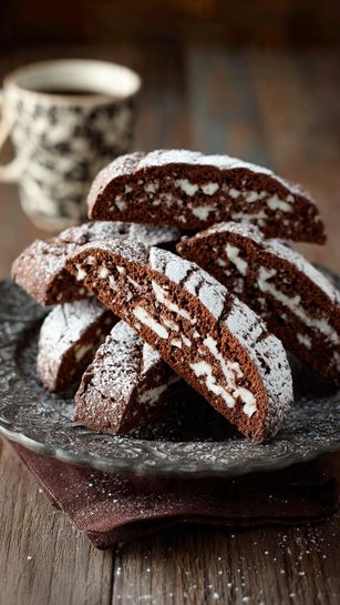 Peppermint Mocha Chocolate Biscotti