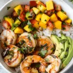 Shrimp Avocado Bowl with Mango Salsa