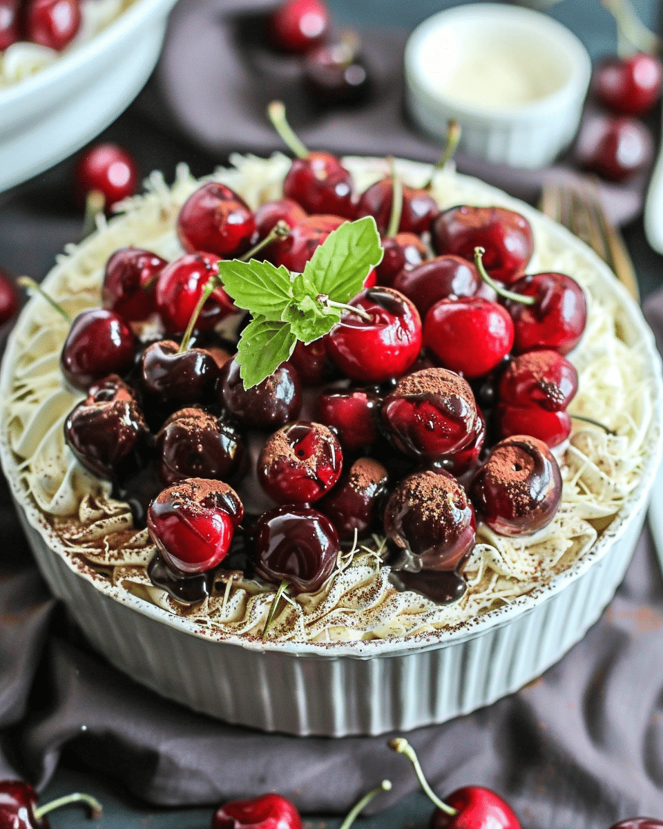Cherry Amaretto Tiramisu Dessert