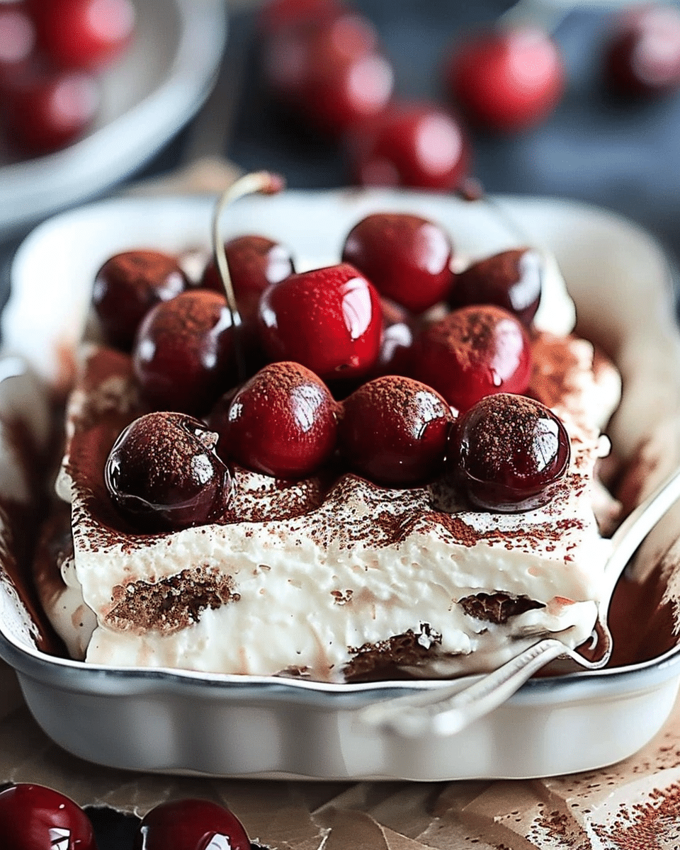 Cherry Amaretto Tiramisu Dessert