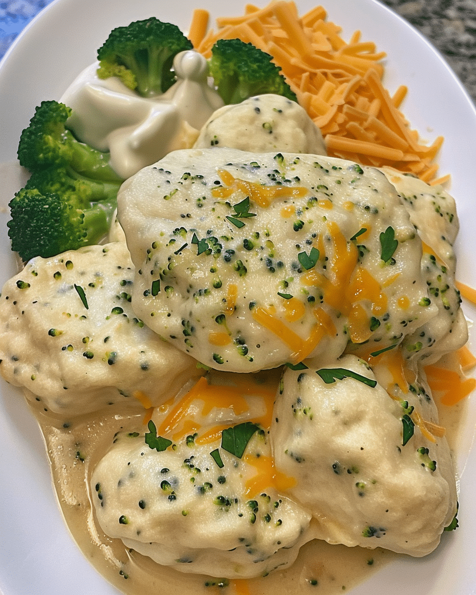 Broccoli Cheddar Chicken and Dumplings
