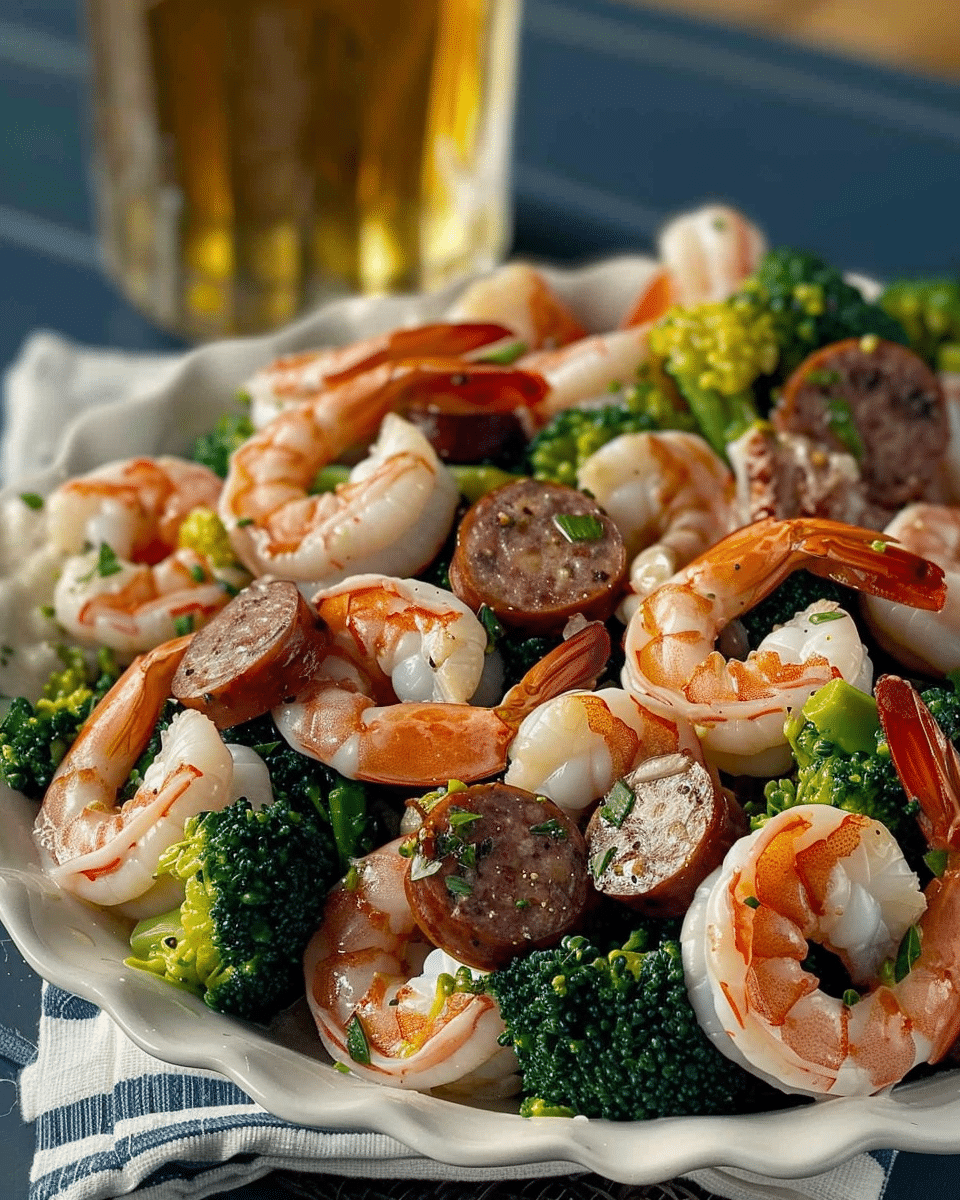 Keto Shrimp Sausage & Broccoli