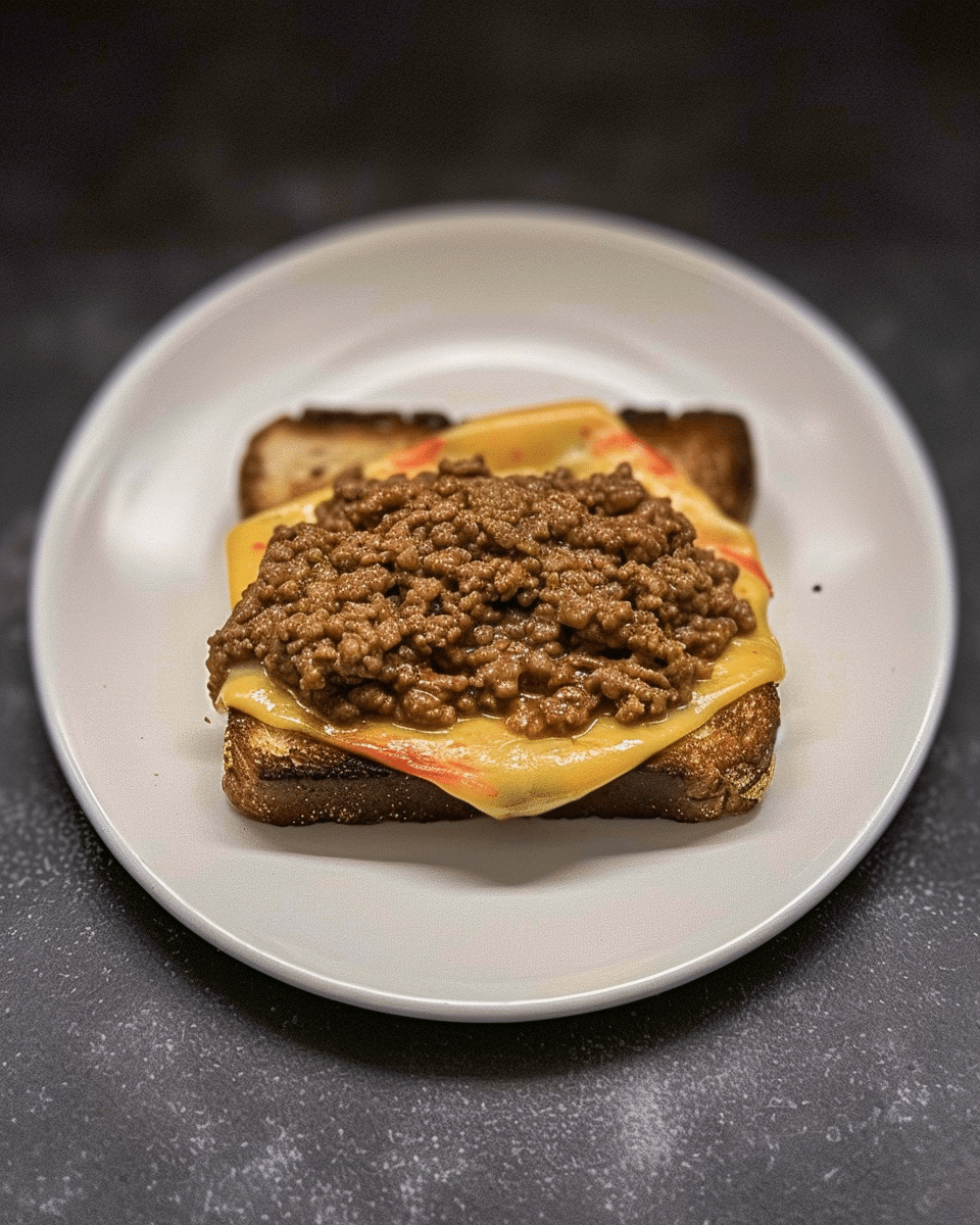 Sloppy Joe Grilled Cheese on Texas Toast