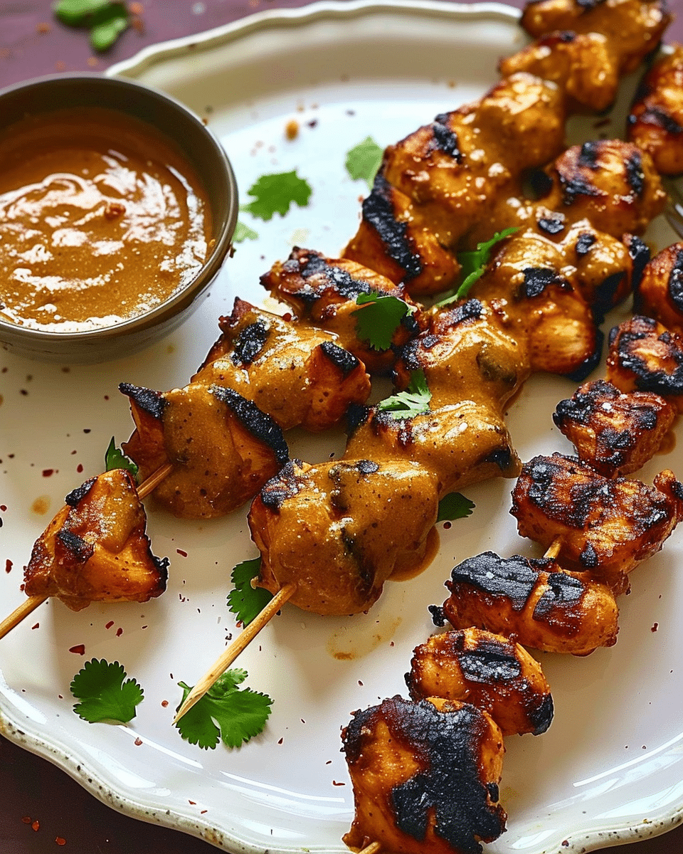 Chicken Satay with Easy Thai Peanut Sauce