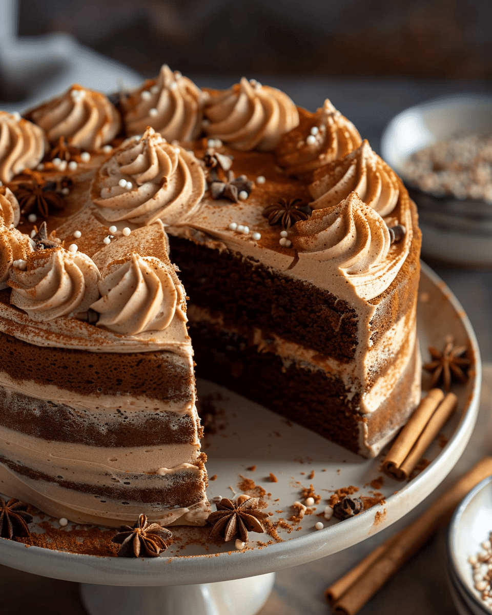 Gingerbread Cake with Sweet Molasses Frosting