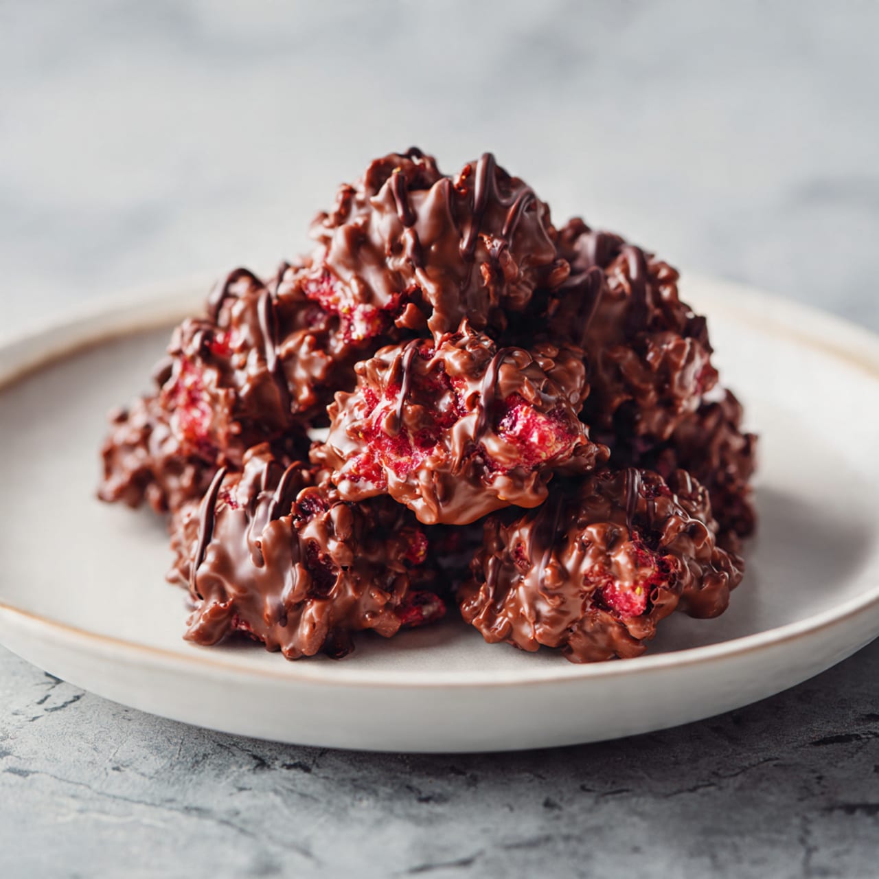 Chocolate Strawberry Yogurt Clusters