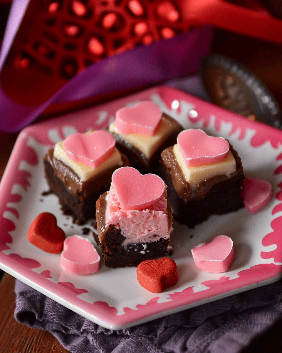 Valentine's Mini Cheesecake Squares