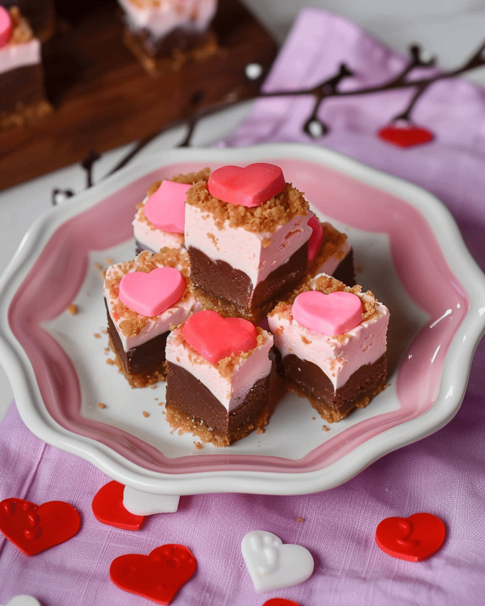 Valentine's Mini Cheesecake Squares