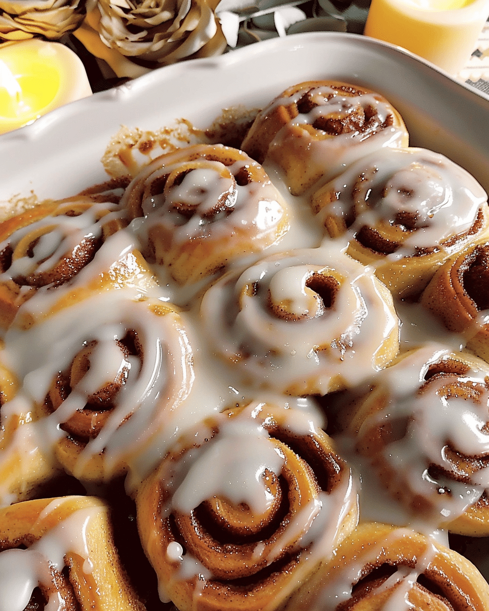 Fluffy and Irresistible Cinnamon Rolls with a Sweet Cinnamon-Sugar Filling and Creamy Glaze