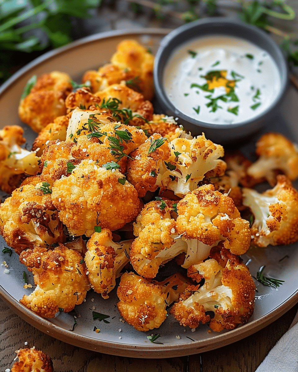 Keto Air-Fried Crispy Cauliflower