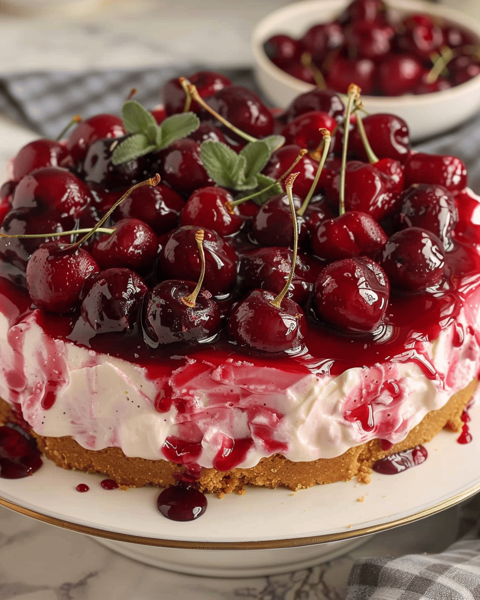 No-Bake Cherry Cheesecake
