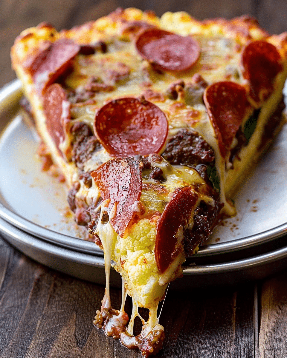 Low Carb Cauliflower Pizza Casserole