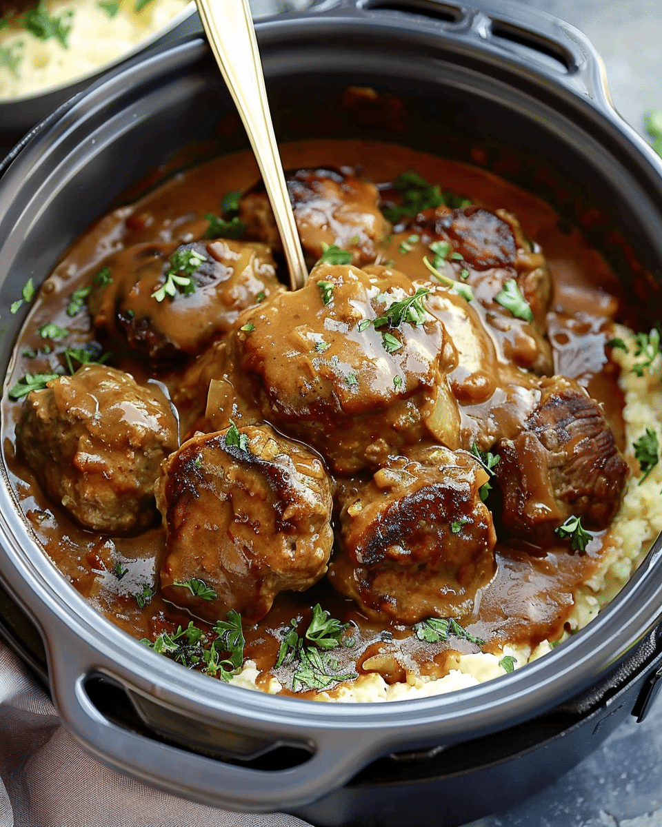 Slow Cooker Salisbury Steak Recipe