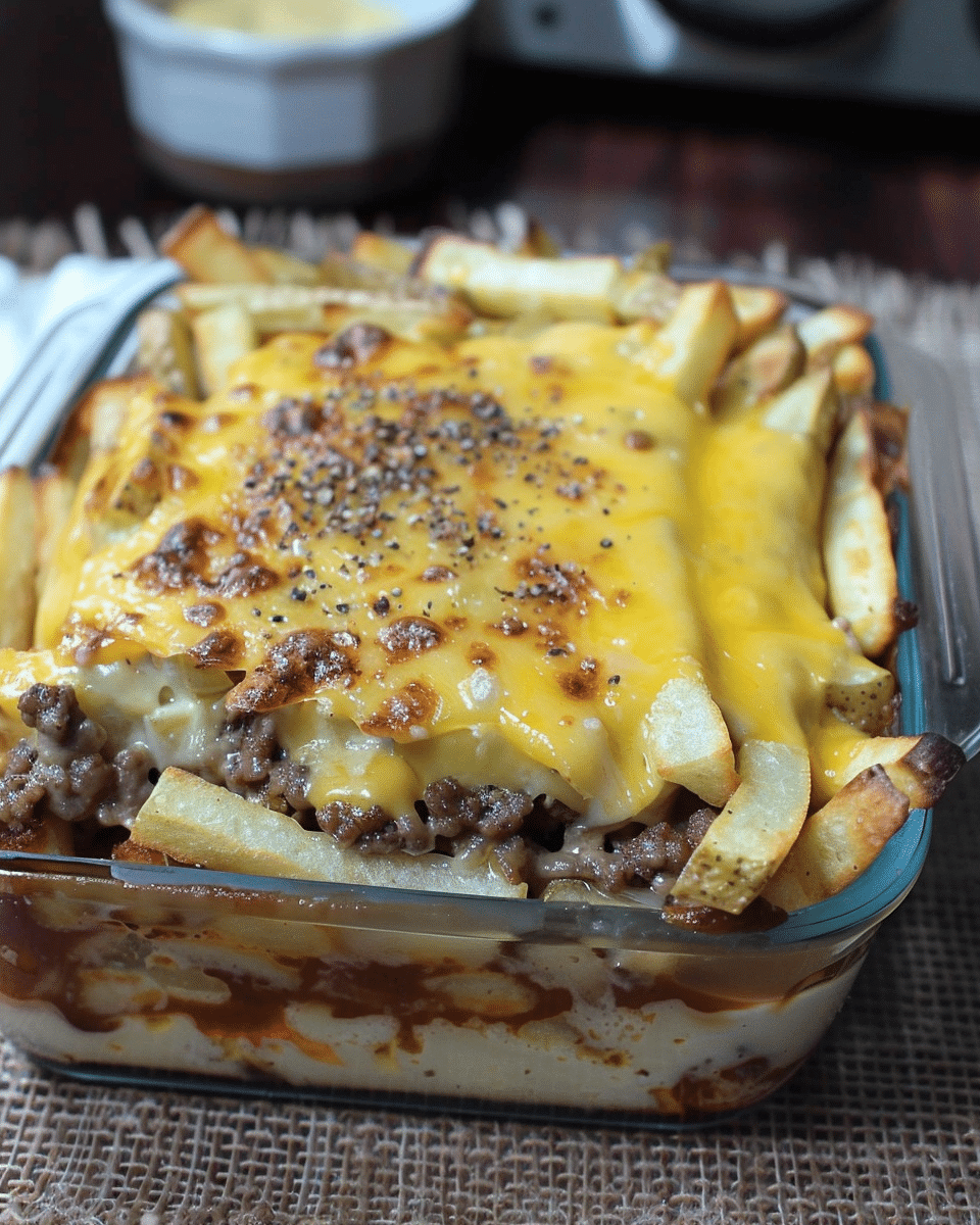 Cheeseburger French Fry Casserole