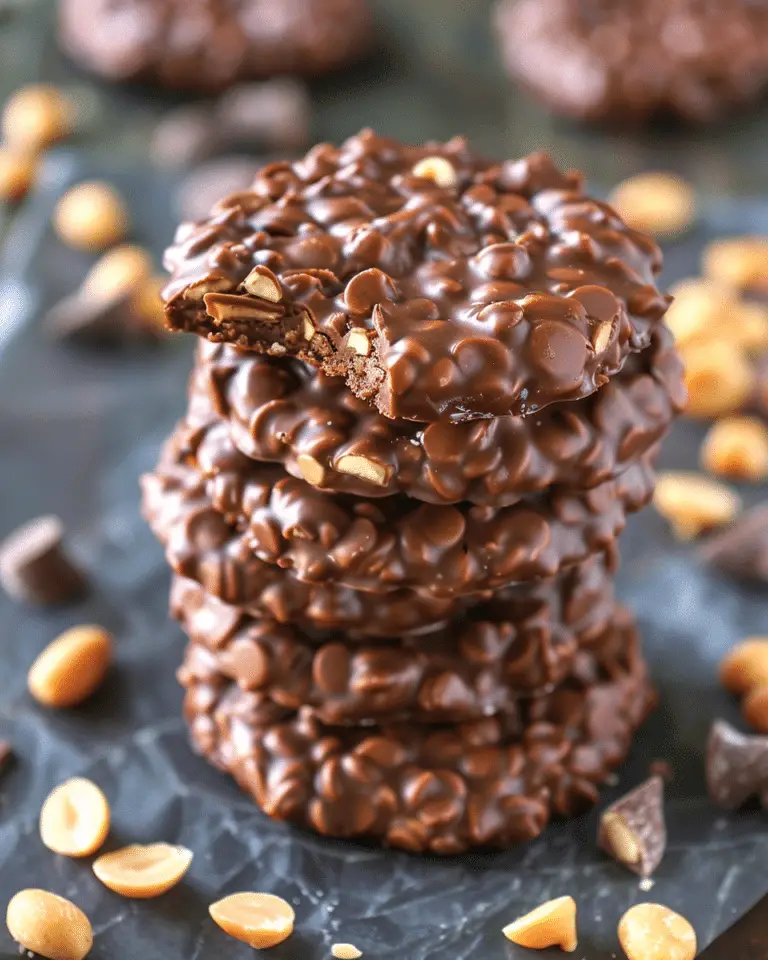 No-Bake Chocolate Peanut Butter Crunch Cookies