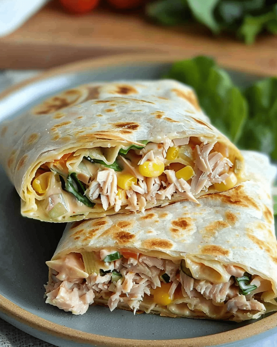 Healthy Tuna Melt Wrap
